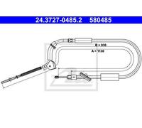 CABLE, PARKING BRAKE FOR MERCEDES-BENZ W169 ATE 24.3727-0485.2