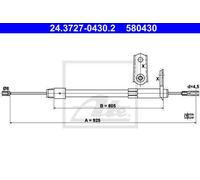 CABLE, PARKING BRAKE FOR MERCEDES-BENZ W203 CL203 S203 C209 ATE 24.3727-0430.2