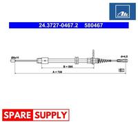 CABLE, PARKING BRAKE FOR MERCEDES-BENZ W204 C204 S204 A207 ATE 24.3727-0467.2