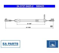 Cable, parking brake for MERCEDES-BENZ W210 ATE 24.3727-0425.2