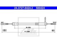 CABLE, PARKING BRAKE FOR MERCEDES-BENZ W210 S210 ATE 24.3727-0424.2