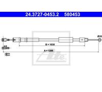 CABLE, PARKING BRAKE FOR MERCEDES-BENZ W639 ATE 24.3727-0453.2