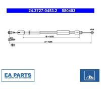 Cable, parking brake for MERCEDES-BENZ W639 ATE 24.3727-0453.2 NEW