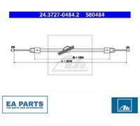 Cable, parking brake for MERCEDES-BENZ X218 ATE 24.3727-0484.2