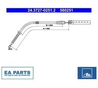Cable, parking brake for MINI F55 ATE 24.3727-0251.2