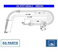 Cable, parking brake for MINI R50 ATE 24.3727-0244.2