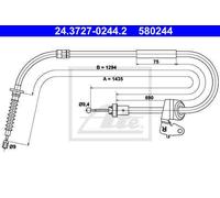 CABLE, PARKING BRAKE FOR MINI R50 R52 ATE 24.3727-0244.2