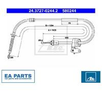 Cable, parking brake for MINI R52 ATE 24.3727-0244.2
