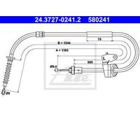 CABLE, PARKING BRAKE FOR MINI R56 R57 R58 R59 ATE 24.3727-0241.2