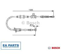 Cable, parking brake for MITSUBISHI CARISMA BOSCH 1 987 482 246