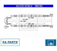 Cable, parking brake for OPEL ASTRA CLASSIC G ASTRA G ATE 24.3727-0783.2