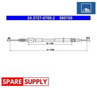CABLE, PARKING BRAKE FOR OPEL CORSA C ATE 24.3727-0769.2