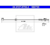 CABLE, PARKING BRAKE FOR OPEL CORSA C CORSA C HATCHBACK VAN ATE 24.3727-0755.2