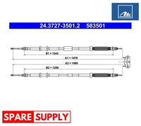 CABLE, PARKING BRAKE FOR OPEL CORSA E ATE 24.3727-3501.2