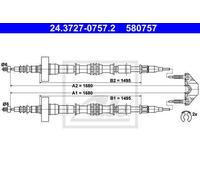CABLE, PARKING BRAKE FOR OPEL ZAFIRA A ATE 24.3727-0757.2