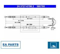 Cable, parking brake for OPEL ZAFIRA ATE 24.3727-0790.2