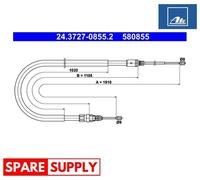 CABLE, PARKING BRAKE FOR PEUGEOT 2008 207 ATE 24.3727-0855.2