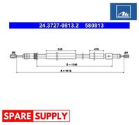 CABLE, PARKING BRAKE FOR PEUGEOT 306 ATE 24.3727-0813.2