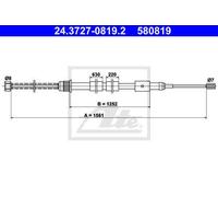 CABLE, PARKING BRAKE FOR PEUGEOT 306 ATE 24.3727-0819.2