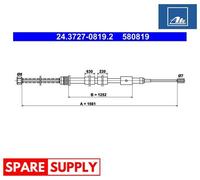 CABLE, PARKING BRAKE FOR PEUGEOT 306 ATE 24.3727-0819.2