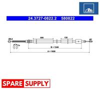 CABLE, PARKING BRAKE FOR PEUGEOT 306 ATE 24.3727-0822.2