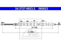CABLE, PARKING BRAKE FOR PEUGEOT 306 ATE 24.3727-0823.2