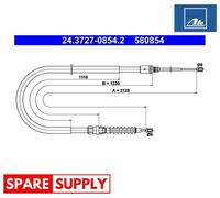 CABLE, PARKING BRAKE FOR PEUGEOT 308 SW ATE 24.3727-0854.2