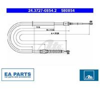 Cable, parking brake for PEUGEOT 308 SW ATE 24.3727-0854.2