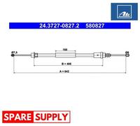 CABLE, PARKING BRAKE FOR PEUGEOT 406 ATE 24.3727-0827.2