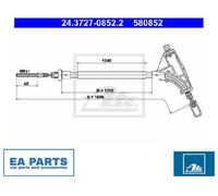 Cable, parking brake for PEUGEOT 406 ATE 24.3727-0852.2