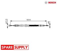 CABLE, PARKING BRAKE FOR PEUGEOT EXPERT BOSCH 1 987 482 007