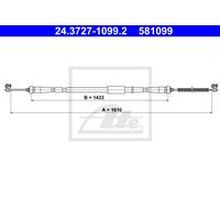 CABLE, PARKING BRAKE FOR RENAULT CLIO ATE 24.3727-1099.2