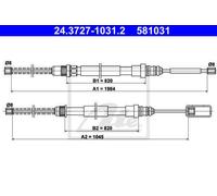 CABLE, PARKING BRAKE FOR RENAULT ESPACE ATE 24.3727-1031.2