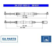 Cable, parking brake for RENAULT ESPACE ATE 24.3727-1031.2 NEW