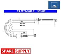 CABLE, PARKING BRAKE FOR RENAULT KANGOO ATE 24.3727-1042.2