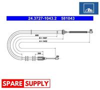 CABLE, PARKING BRAKE FOR RENAULT KANGOO ATE 24.3727-1043.2
