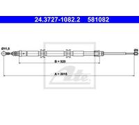 CABLE, PARKING BRAKE FOR RENAULT KANGOO ATE 24.3727-1082.2