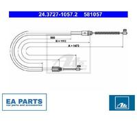 Cable, parking brake for RENAULT MEGANE ATE 24.3727-1057.2