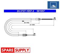 CABLE, PARKING BRAKE FOR RENAULT MEGANE ATE 24.3727-1057.2