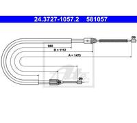 CABLE, PARKING BRAKE FOR RENAULT MEGANE ATE 24.3727-1057.2
