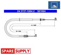 CABLE, PARKING BRAKE FOR RENAULT MEGANE I BREAK ATE 24.3727-1064.2