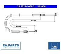 Cable, parking brake for RENAULT MEGANE Scenic ATE 24.3727-1056.2