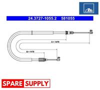 CABLE, PARKING BRAKE FOR RENAULT MEGANE SCENIC SCÉNIC ATE 24.3727-1055.2