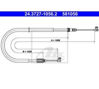 CABLE, PARKING BRAKE FOR RENAULT MEGANE SCENIC SCÉNIC ATE 24.3727-1056.2