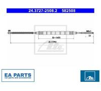 Cable, parking brake for SKODA FELICIA I Pickup ATE 24.3727-2508.2