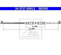CABLE, PARKING BRAKE FOR SKODA OCTAVIA ATE 24.3727-2505.2