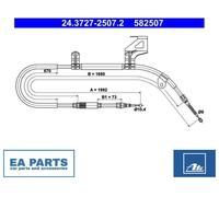 Cable, parking brake for SKODA SUPERB ATE 24.3727-2507.2 NEW