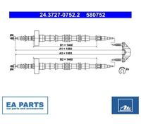 Cable, parking brake for VAUXHALL ASTRA ASTRAVAN ATE 24.3727-0752.2