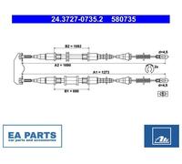 Cable, parking brake for VAUXHALL ASTRA ATE 24.3727-0735.2