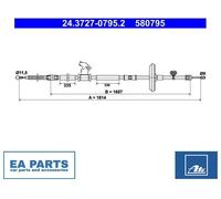 Cable, parking brake for VAUXHALL ASTRA ATE 24.3727-0795.2